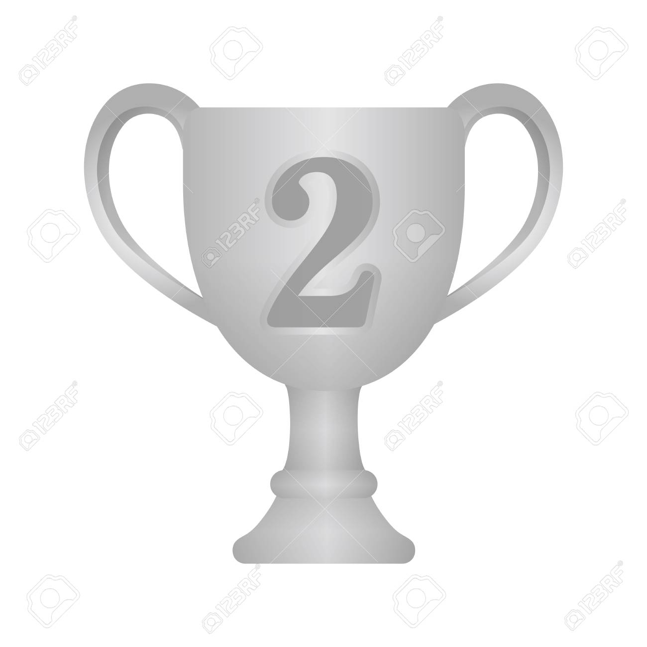 91752771 icône illustration de trophée coupe argent 2e place